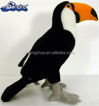 Grosir Jerman Baru Hitam Putih Orange Toucan Burung Mainan Mewah