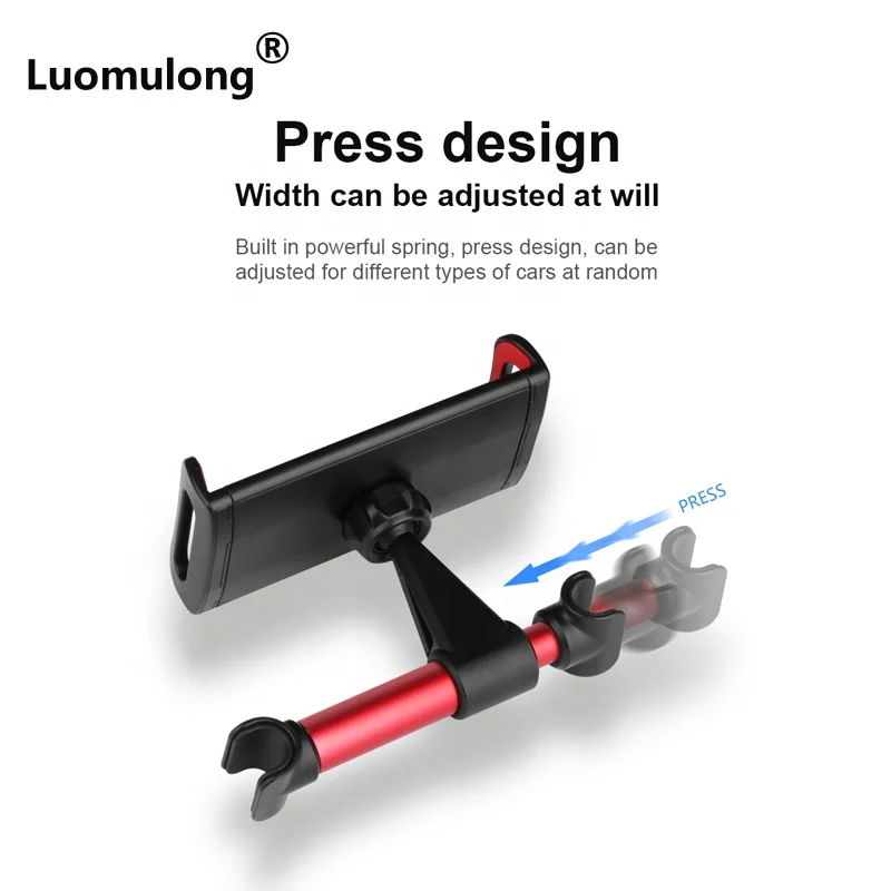 Portable 360 degree flexible rotation car headrest mount car tablet holder