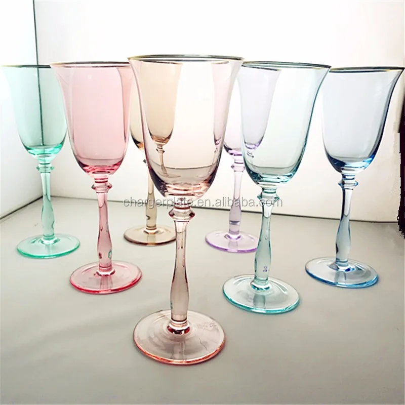 Wholesale Wedding New Modern Black Stem & Stemless Wine Glass Sets