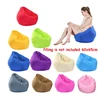 Waterproof Stuffed Animal Storage Soft Bean Bag Solid Color Oxford Chair Cover Zipper Beanbag Toys(filling is not included)