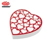 Custom Color Luxury Logo Printing Red Heart Shape Sweet Chocolate Food Grade 2 piece Paper Packaging Gift Box