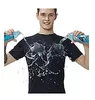 100% polyester waterproof black regular fit short sleeve crew neck blank tshirts soil resistance t-shirt custom