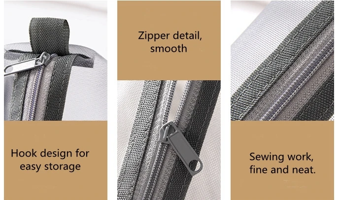 Simple transparent test special student large capacity square nylon mesh pencil bag