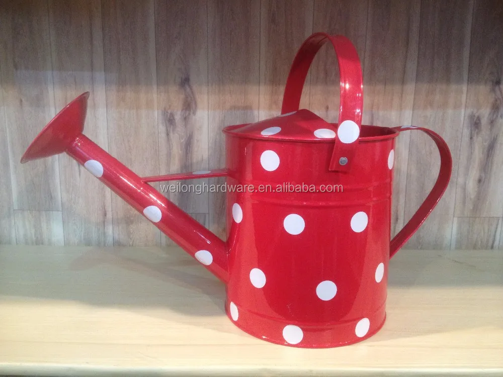 5l Oval Galvanized Metal Watering Can With Brass Rose Buy Decorative