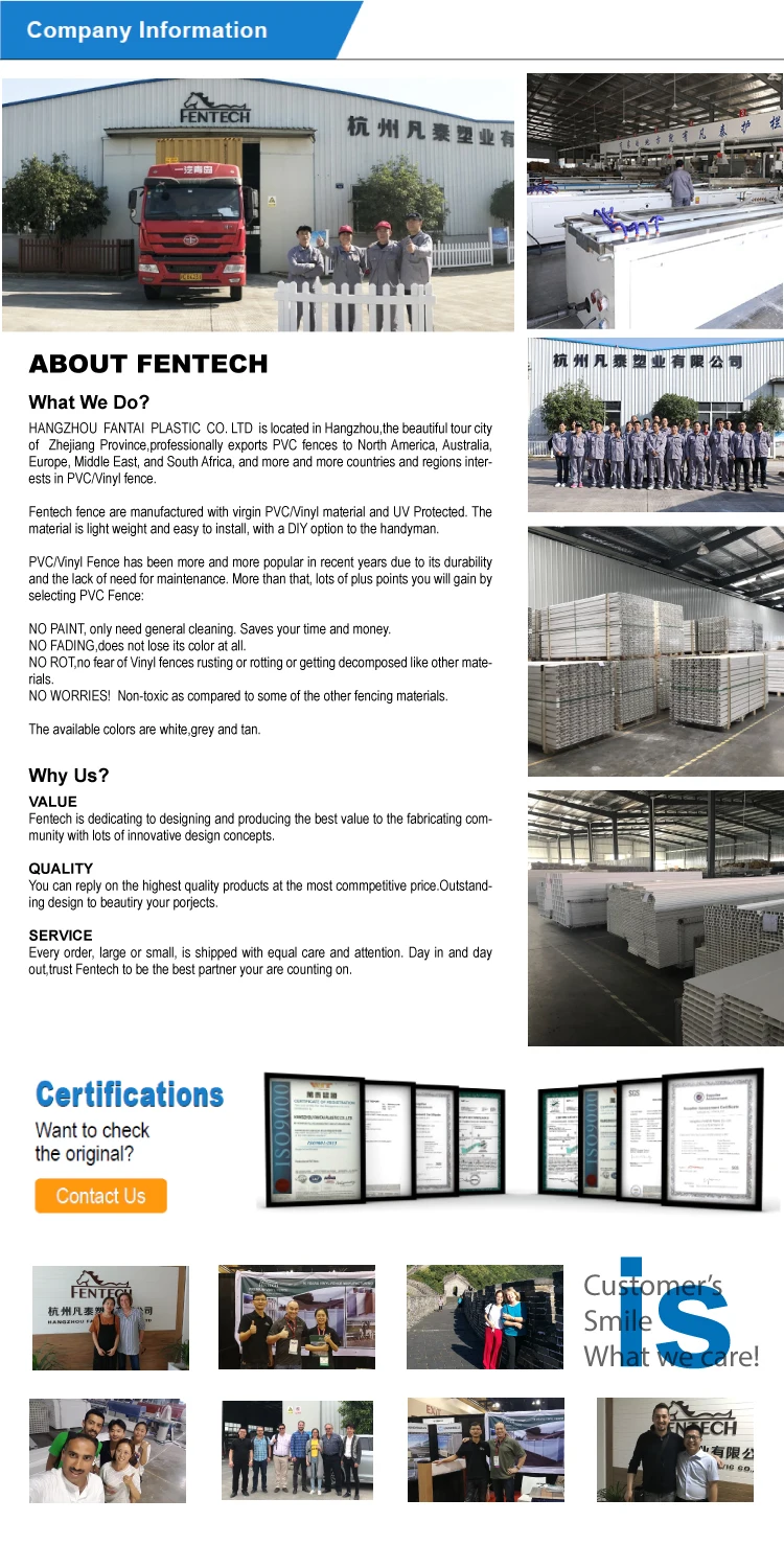 Fentech Cheap garden  Plastic PVC Vinyl decking boards