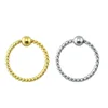 Latest Design Rose Gold Plated Captive Bead Steel Lock Ring