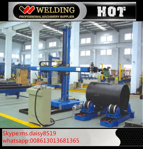 Movable Welding Center Column Boom / Welding Manipulator for Pipe Cycle Line, View welding