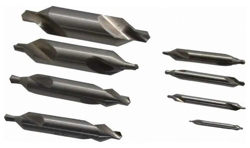 8 Piece, 1 to 8, 1/8 to 3/4" Body Diam, 3/64 to 5/16" Point Diam, High Speed Steel Combo Drill & Countersink Set, 60 Incl Angle, 1/8 to 3-1/2" OAL, Double End, 217 Series Compatibility 8 Piece Set