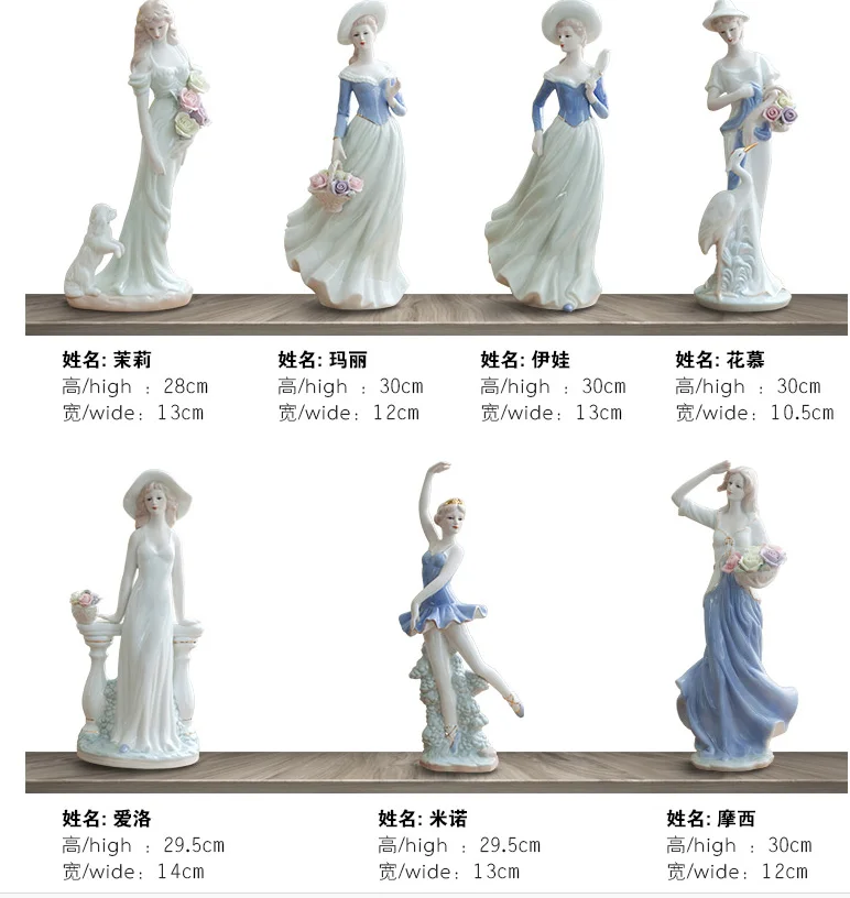ceramic lady figures 