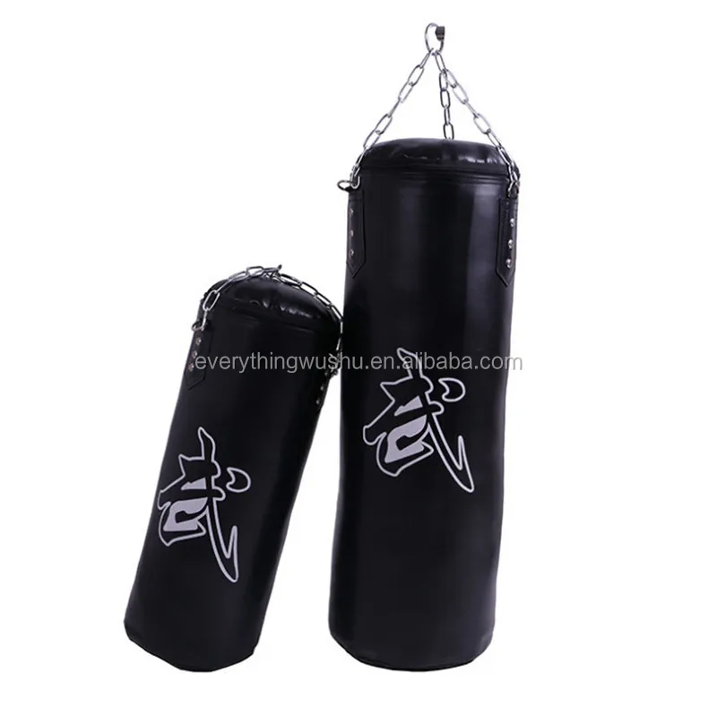 Height 60 to 120cm Sanda Boxing training PU Leather empty Sandbags,fitness sand bag Punching Bag,PU Leather more comfortable