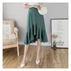 Summer dress new women's lotus leaf side fish tail skirt in the long over-knee famous woman temperament irregular half-length