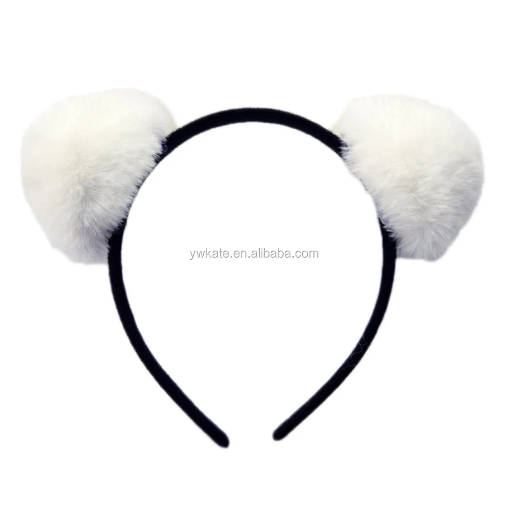 Soft Padded Fur Pattern Cat Ears Alice Hair Band Headband Fancy Dress leopard 
