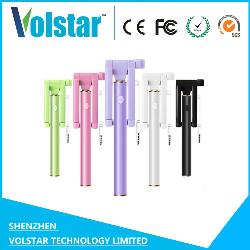 wholesale monopod cable take pole mini cable selfie stick 2016