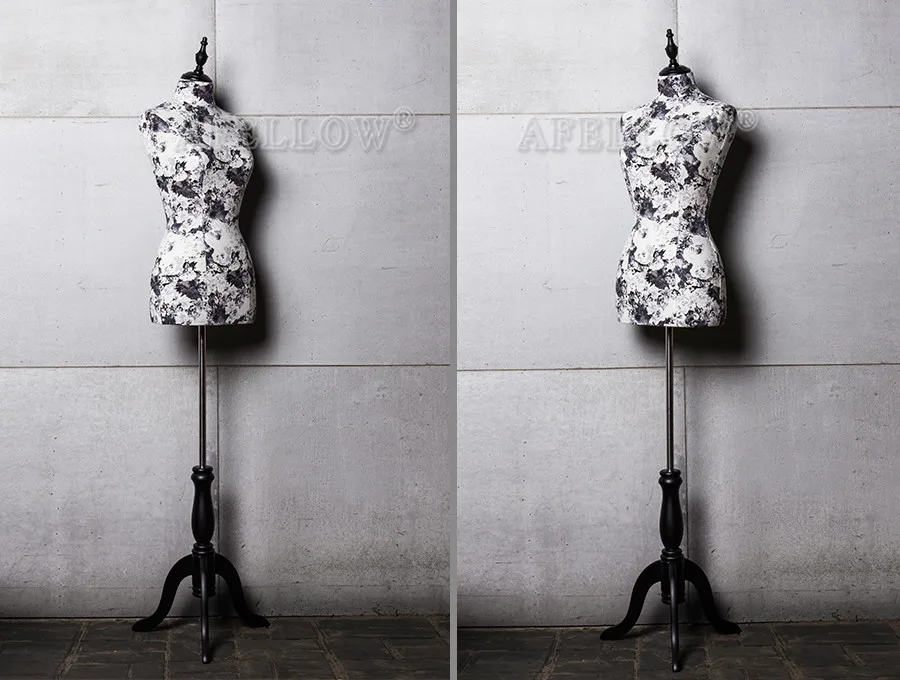 M003bs05 Fabric Covered Female Mannequin Torso With Wooden Base Buy