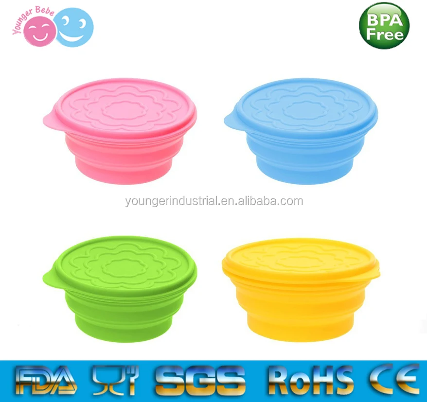 Collapsible Travel Dog Bowl Pet Feeder Storage Container For