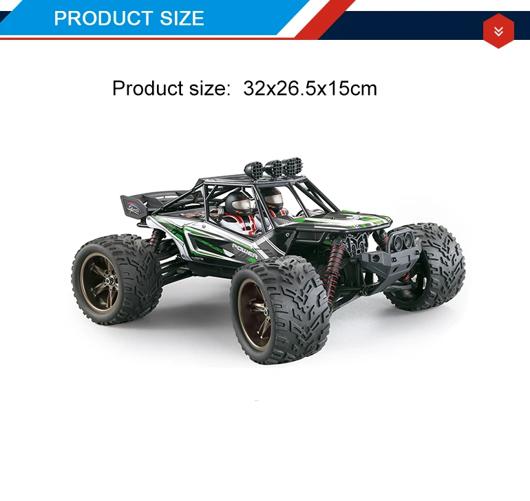 2.4ghz 1/12 Scale Full Proportion High Speed Desert Truck Rc Car 
