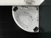Triangle bath crock with massage spa top air bubble bath bathtub, fiberglass royal bath tub with glass window