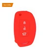Silicone 3 Buttons Remote Key Shell and Cover Bag Skin Jacket for Hyundai Tucson Santa Fe I20 Creta Elantra