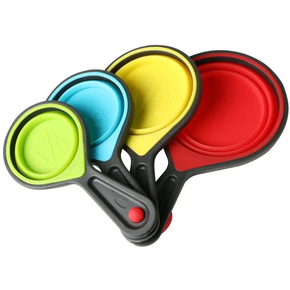 Silicone Collapsible Measuring Cups Measuring Spoon Portable Food Grade