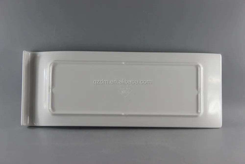 Rectangle Shape Melamine Sushi Plate,White Melamine Sushi Tray