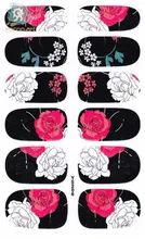 Y5203 Adhesive Nail Art Sticker Purple Zebra Design Nail Wraps Decals Manicure Glitter Decor Nail Polish