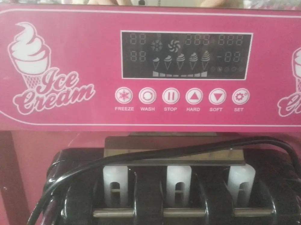 Three flavor soft ice cream machine soft serve ice cream machine