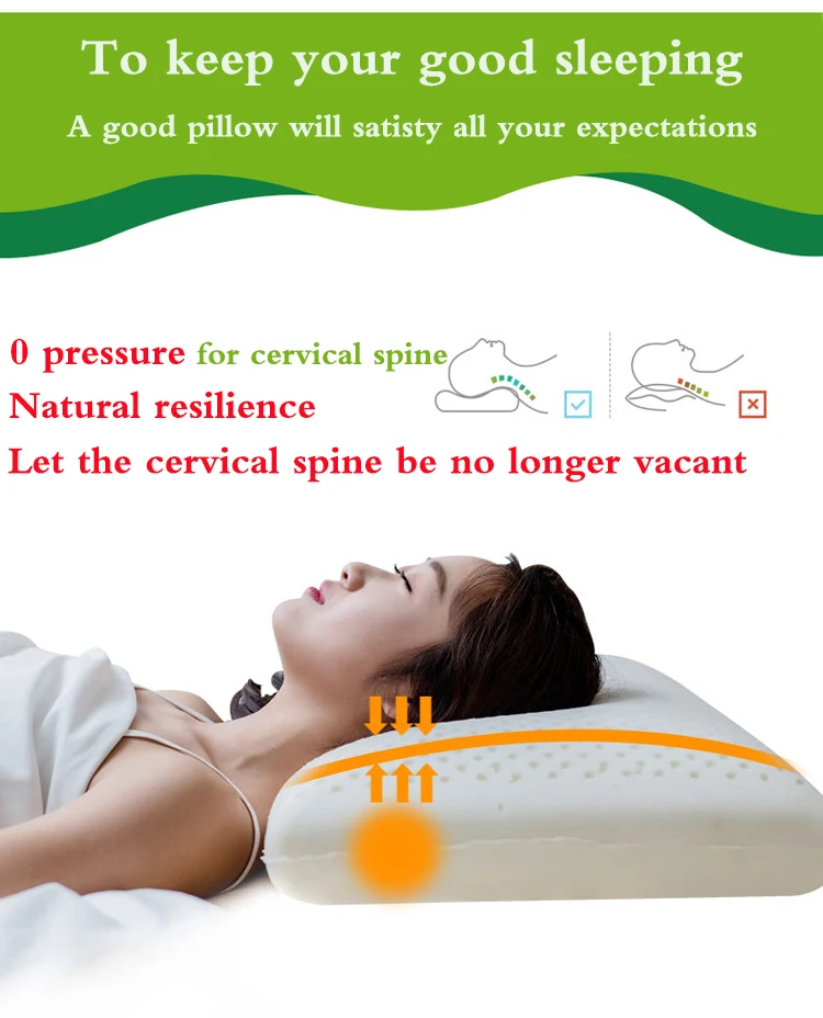 100 Natural Standard Latex Pillow Comfort For Neck Pain And Fatigue