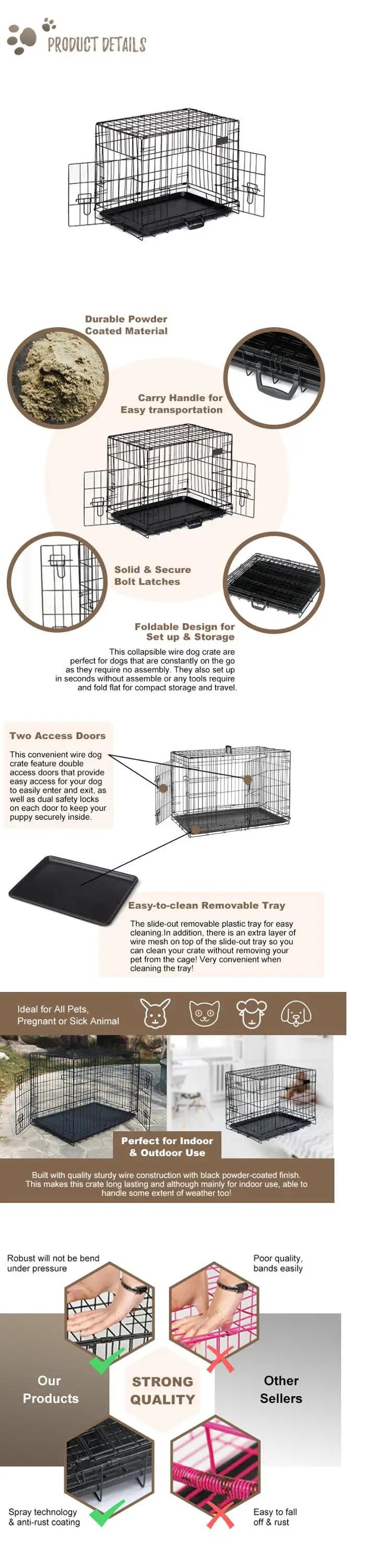 custom wire dog crates