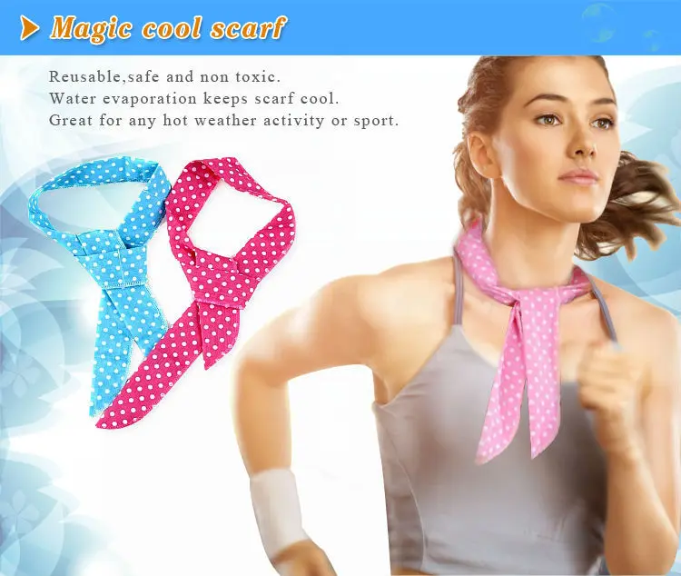 5 Pcs Cool Scarf Neck Wrap Cooling Bandana Scarf Reusable Ice Scarf