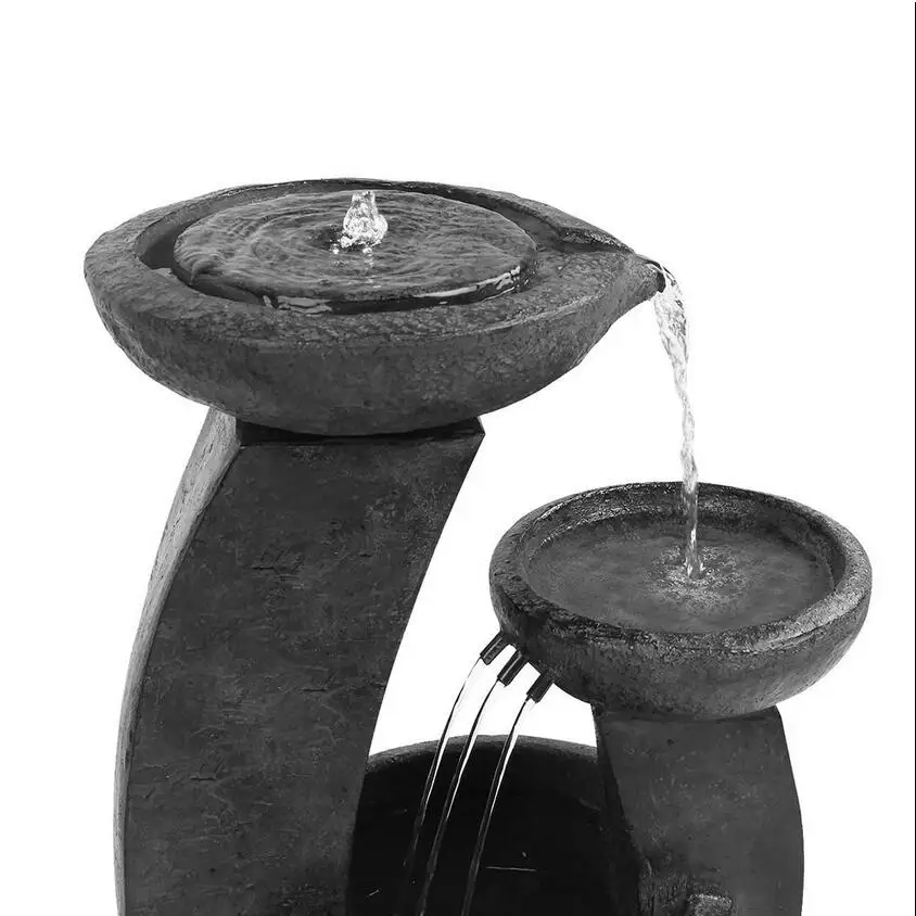 resin water fountain with light