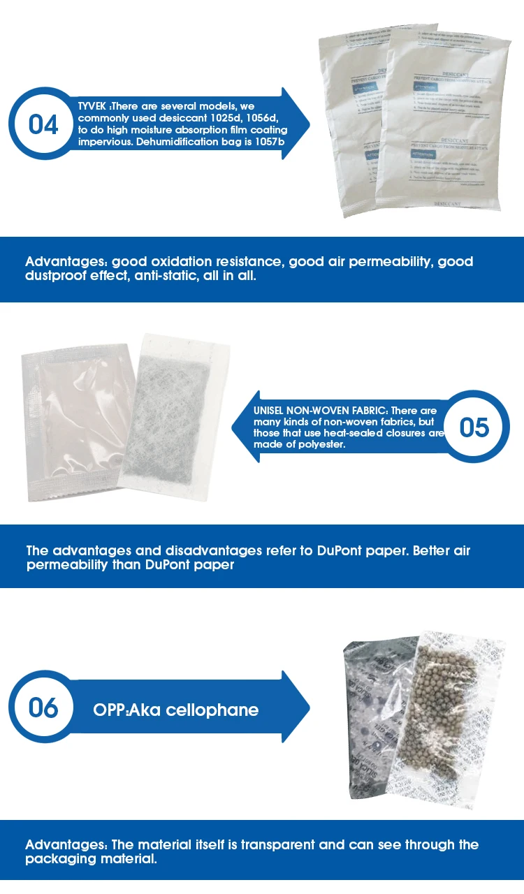 Wholesale Industrial Grade 1g 5g Sachet Silica Gel For Container