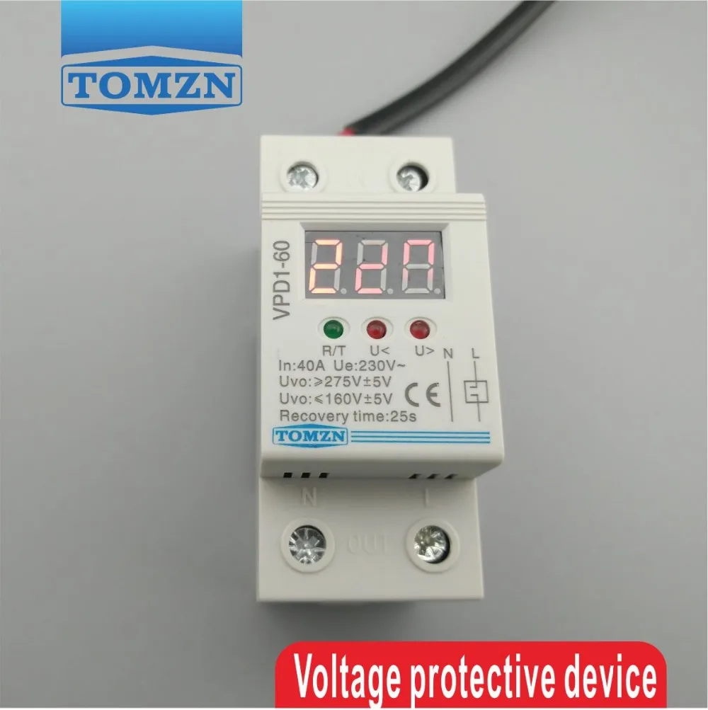 40a 220v Automatic Reconnect Over Voltage And Under Voltage Protection