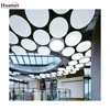 Fiberglass acoustic circle ceiling suspended