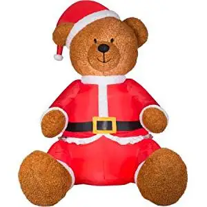 teddy bear christmas inflatable