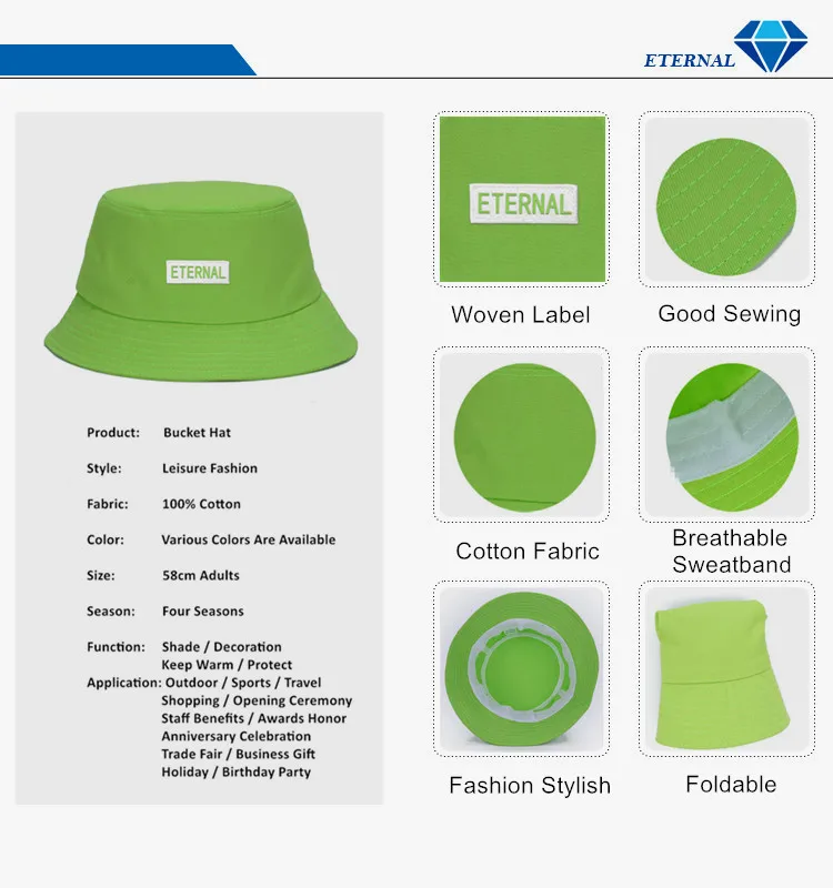 10 Off Fashion High Quality White Cotton Bucket Hat Plain Bucket Hat Wholesale Buy White