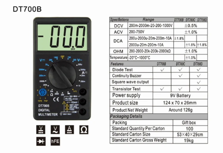 Мультиметр dt700c схема