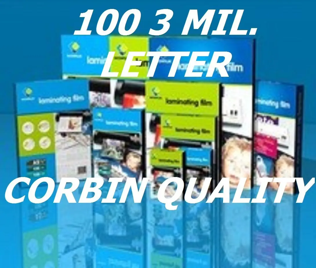 Letter Size, Qty 100 Pack, 3 Mil. Thermal Laminating Laminator Pouches Sleeves 9 x 11-1/2 Ultra Clear. & Free Carrier Sleeve. See Photos for Product Quality & Clarity