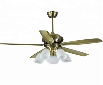 56 Inch Energy Saving Bronze Finish Ceiling Fan Light With Wall