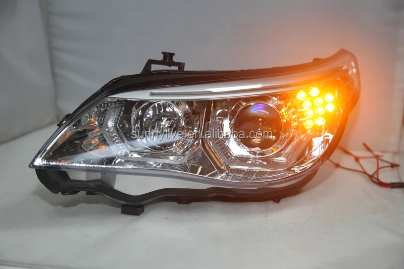 2003-2007  Year E60 523i 525i 530i  LED  Head Light JY Chrome Housing
