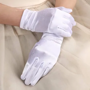 wedding satin gloves