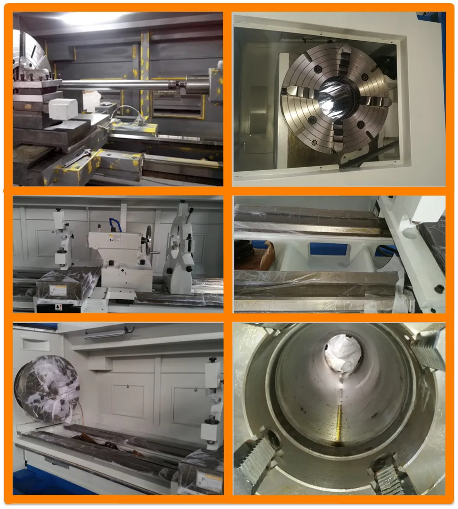 Tubo eléctrico resistente de alta calidad QK1327 que rosca la máquina del torno del CNC para la fundición de tuberías de gran tamaño del agujero