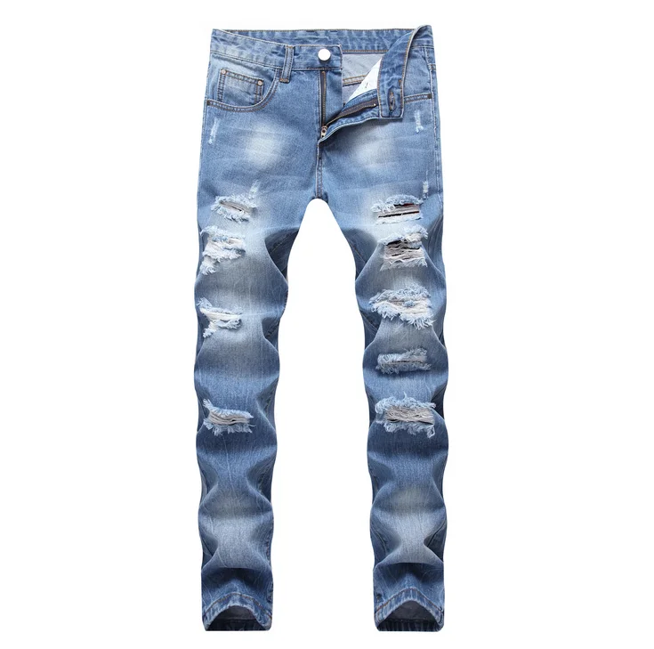 X85585b New Style Skinny Ripped Jeans For Men Denim Pants - Buy Jeans Men,Ripped Jeans,Skinny 