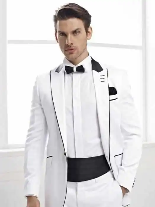 Formal White Suits Find Deals On Line At Get Quotations 2017 New Arrival White Groom Tuxedos Peak Lapel Wedding Suits Men S Formal Prom Business Suit