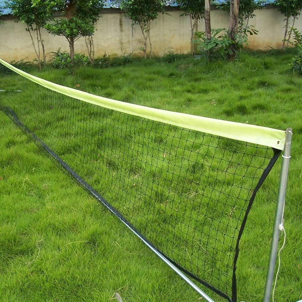 Foldable Portable Steel Badminton Rackets Net Training Stand Set With