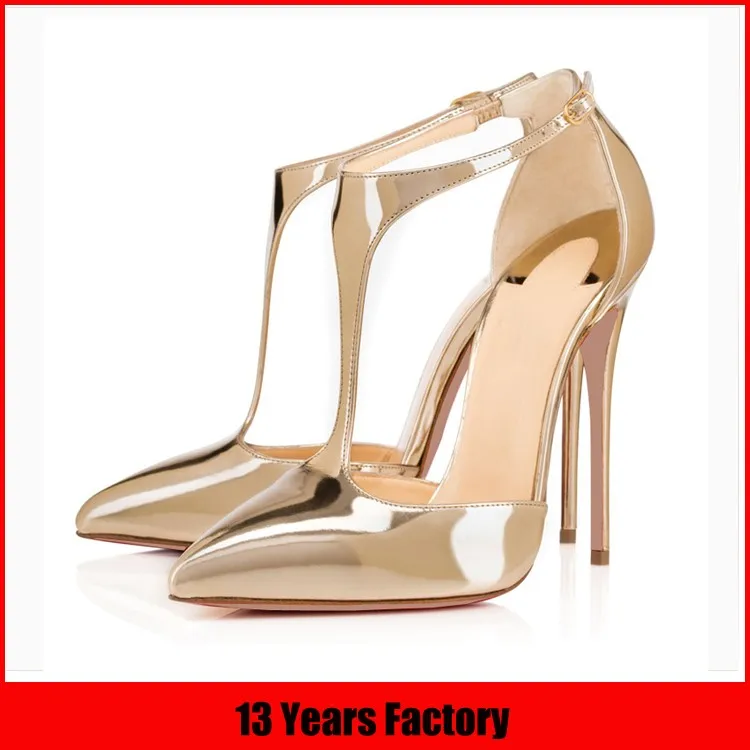 Sliver clean PVC upper high heel soft sole with ankle strap women sandals