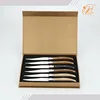 Precious natural wood handle tableware 6 pc steak knife