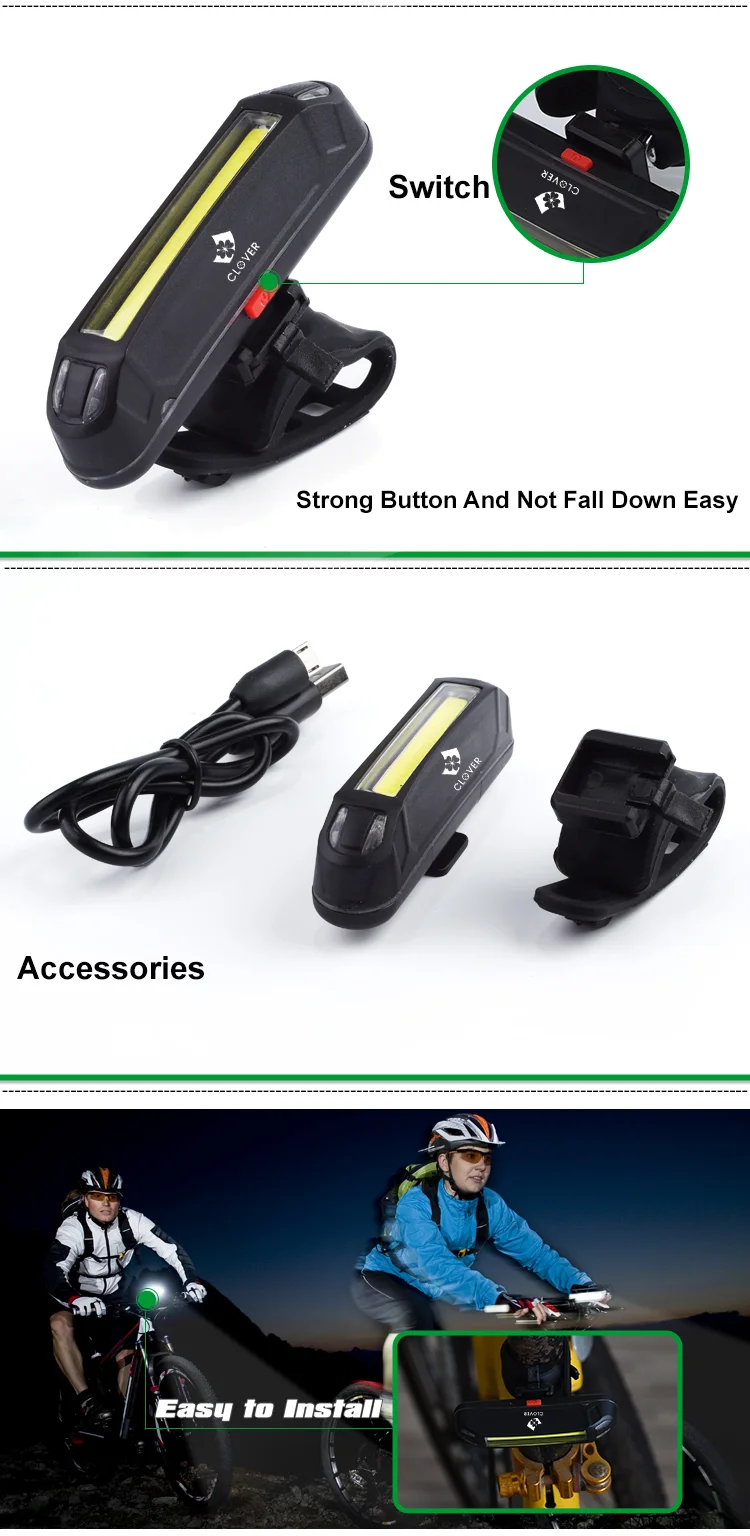 180 Degree Angle Adjustable high brightness bike tail lamp stvzo 120 lumen led USB rechargeable bike tail light