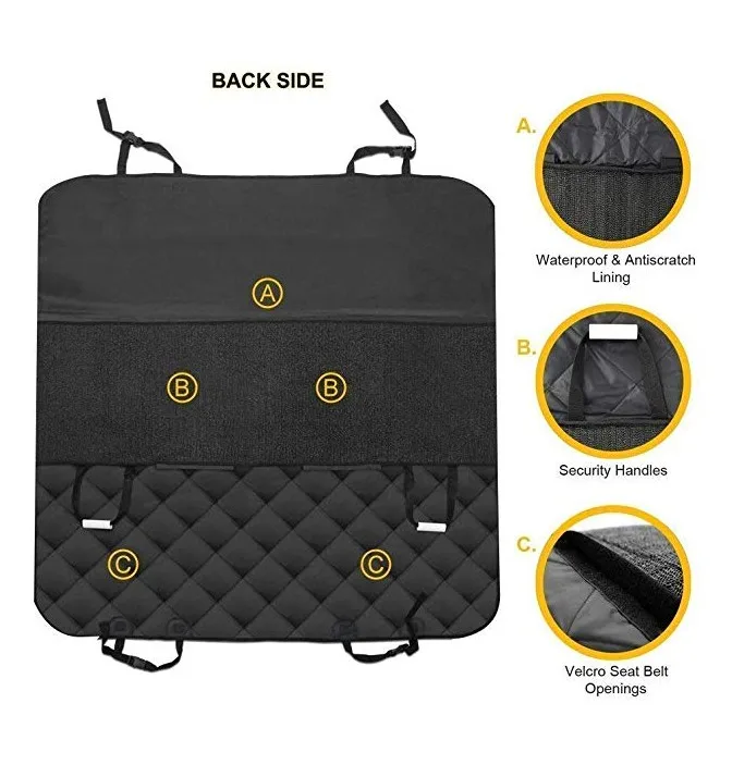 2019 Quilted Dog Car Seat Cover  Effective Anti-Slip