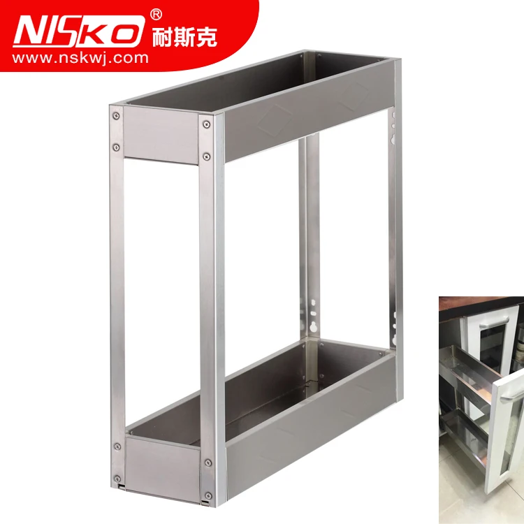 Stainless Steel Kitchen Pull Out Basket Kitchen Cabinet Drawer