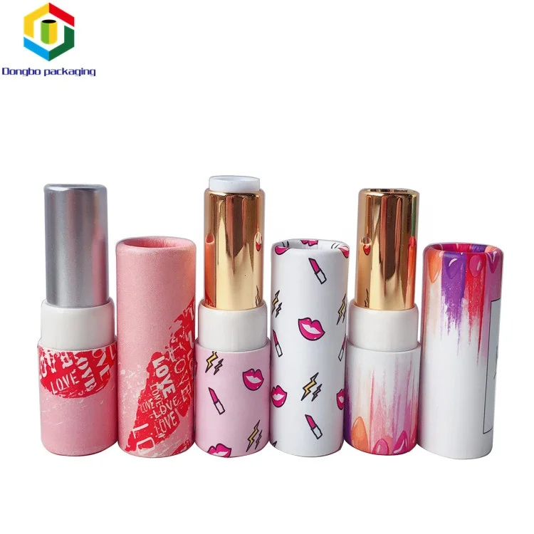 Eco Friendly Twisted Up Lipstick Container Paper Cardboard Tube For